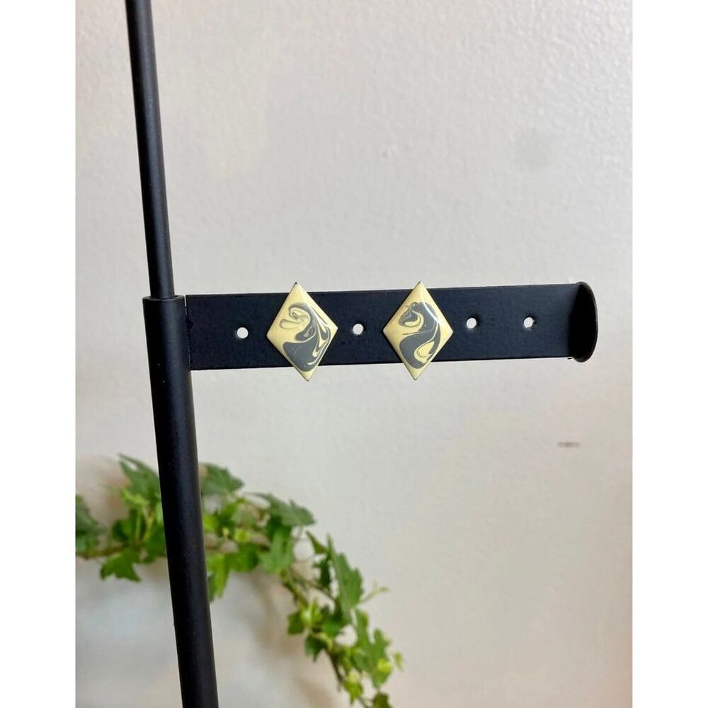 Retro Marble Diamond‎ Stud Earrings